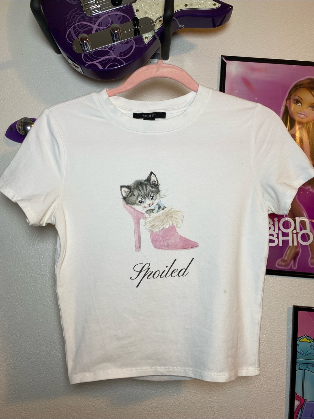 Forever 21 Spoiled Kitten Baby Tee